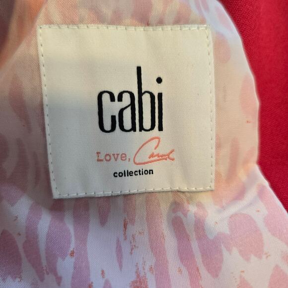 Cabi Beau Jacket Women's 6 Red Gold Button Blazer Bow Classic Career Romantic - Picture 7 of 15
